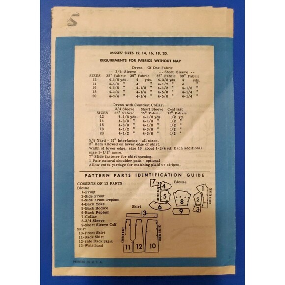 Vintage (Pre-1920?) Mail Order Sewing Pattern 9178 Blouse and Skirt Size 12 - Picture 8 of 15